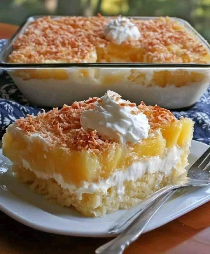 Ananas-kokosnøtt drømmekake