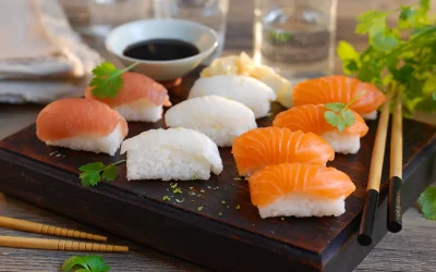 Hjemmelaget nigiri sushi