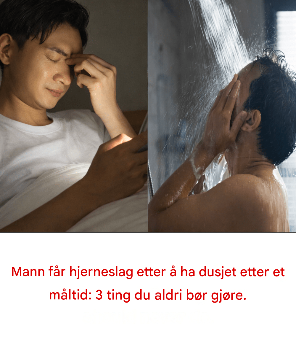 Dusjer du rett etter å ha spist? Disse 3 vanlige vanene kan sette helsen din i fare.