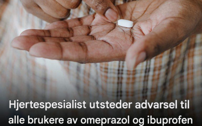 Advarsel om hjertespesialister til alle brukere av omeprazol og ibuprofen