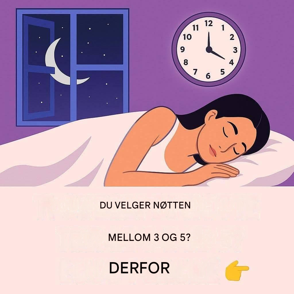 Våkner du ofte om natten mellom klokken 03:00 og 05:00? Det betyr at kroppen din…Mer…