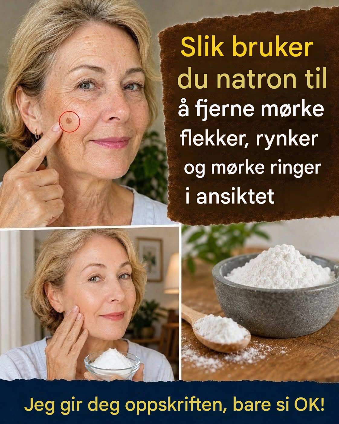 Slik bruker du natron i hudpleierutinen din: Tips for mørke flekker, rynker og mørke ringer under øynene