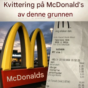 Hvorfor jeg alltid ber om kvittering på McDonald’s – og hvordan det stille forbedrer hele opplevelsen