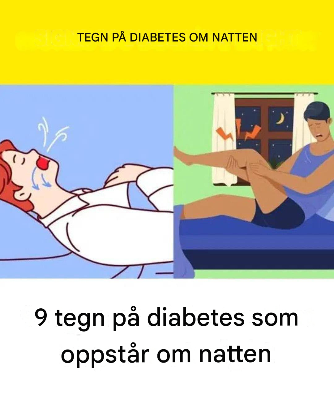 9 tegn på diabetes som oppstår om natten