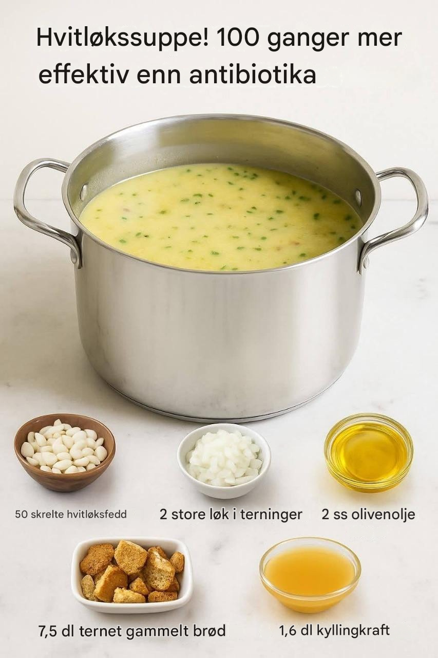 Naturlig og styrkende hvitløkssuppe
